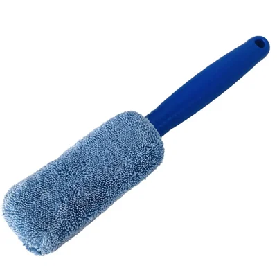 FENGJIE A01BR25 Auto-Wasch-Bürste mit Mikrofaser, Reifenschrubbürste, Kofferraumstaub-Entferner - Blau