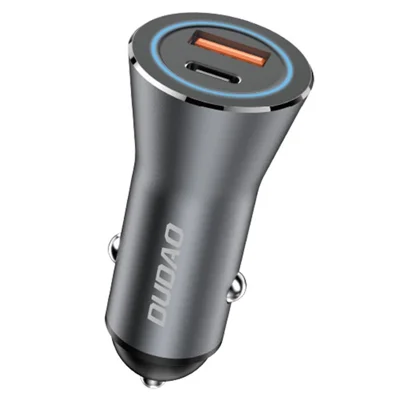 DUDAO R4Max 55W Fast Charging USB+Type-C Dual Port Cigarette Lighter Car Charger