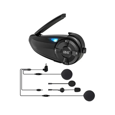 EJEAS Q7 800m Motorcycle Helmet Bluetooth-Compatible Intercom CVC Noise Canceling 7-Rider Walkie and Talkie
