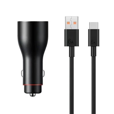 HUAWEI P0006 Carregador de Carro de Carregamento Super-Rápido 66W Máx Carregador de Carro com 2 Portas de Saída USB-A