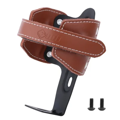 ODI Genuine Cow Leather Bottle Cage Bike Mount Water Bottle Holder, with Screw - Brown