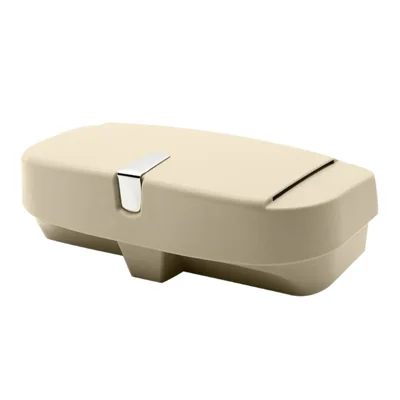 Suporte de Viseira Solar para Carro R-5930 - Porta-óculos e Organizador de Óculos - Bege