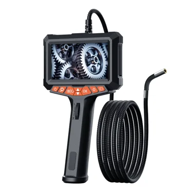 P370 1m Flexible Tube 8mm Lens Borescope 360 Degree Rotatable 5 Inch HD Screen Waterproof Endoscope Camera