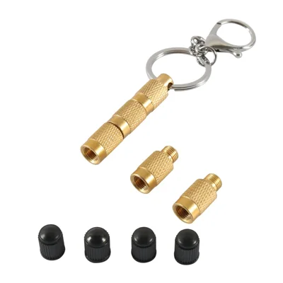 Herramienta de deshinchado de neumáticos de latón macizo A6605 4 en 1 para vehículos todoterreno