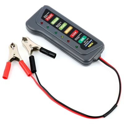 Testeur de batterie de voiture 12V TIROL Universel Véhicules Instrument de test de batterie de moto Outils avec indicateurs
