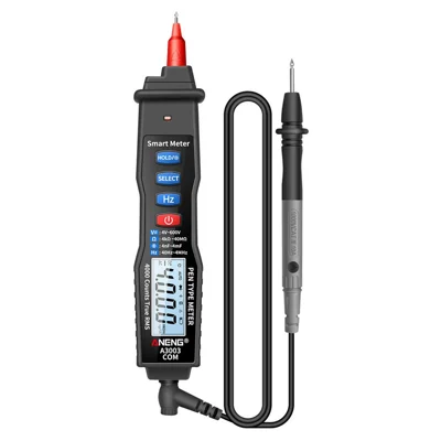 ANENG A3003 Digital Pen Auto Multimeter 4000 Counts Smart Meter med NCV AC/DC Spænding Modstand Kapacitets Tester - Sort
