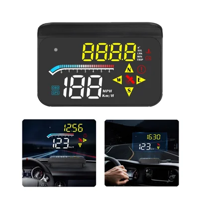 M17 Head-up Display Universal Car Speedometer HUD Projection Display OBD+GPS Dual System