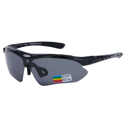 ROCKBROS Polarisierte Sportsonnenbrille UV-Schutz Outdoor-Sport Radsportbrille - Schwarz
