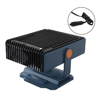 Chauffage de voiture 12V Ventilateur portable 150W Dégivreur de pare-brise Désembueur Chauffage rapide en hiver - Bleu marine