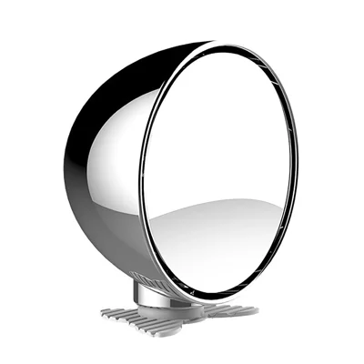044 65mm Car Blind Spot Mirror Safety Driving Wide Angle 360 Degree Adjustable Clear Rearview Mirror - Silver