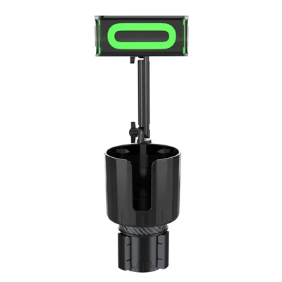 SB-6033 Multifunction Car Cup Holder Storage Tray Rotating Car Cell Phone Stand Rack - Green