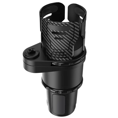 2-Layer Car Water Cup Holder Car Seat Multifunctional Adjustable Water Cup Drink Holder (Size: L)