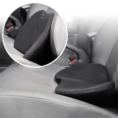 LOVERCAR Cojín de Soporte de Cintura para Asiento de Coche, Espuma Viscoelástica Transpirable Miniatura - Negro