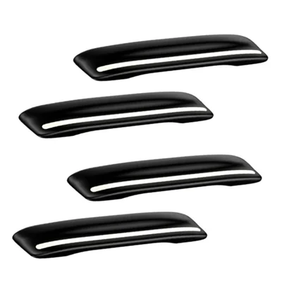 4Pcs Protezione universale per bordi portiera auto, specchietto retrovisore, paraurti - Nero