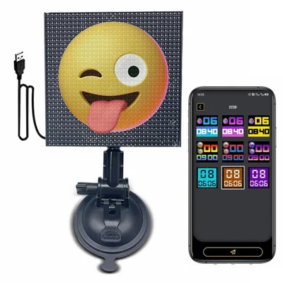 HCZ-01 Car LED Image Display Screen Bluetooth-compatible App Control Car Rear Window Message Board