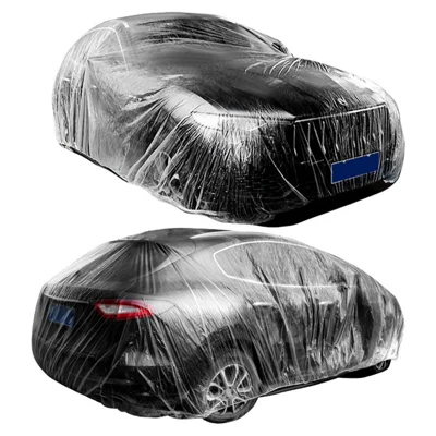 BY-004 Cubierta de Coche Antipolvo PE Impermeable Desechable con Banda Elástica (Versión Actualizada), Tamaño: XL