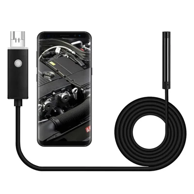 2m Flexible Wire 6-LED Industrial Endoscope 5.5mm Lens Android Phone Computer Borescope Waterproof USB / Micro USB Inspection Snake Camera