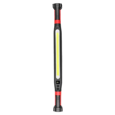 ZJ-8905 COB Magnetische Arbeitsleuchte mit Type-C, wiederaufladbar, Hakenleuchte für Autoreparatur – Schwarz Rot