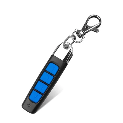 Abrepuertas de Garaje con Control Remoto Inalámbrico de 4 Canales, Duplicador de Código con 4 Llaves, Llavero Azul