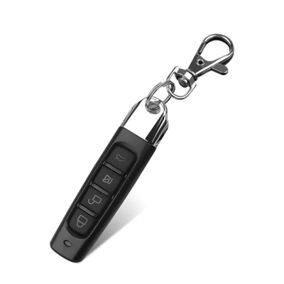4 Teclas Controle Remoto Elétrico Sem Fio Duplicador Clonagem de Código Abridor de Portão de Garagem Chaveiro Preto