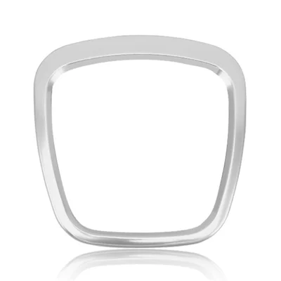 Para A4L / A6L / A8L / Q5 / Q7 3D Metal Adesivo Carro Volante Decorativo Adesivo Capa Modificação Interior Acessório, Tipo Quadrado - Prata