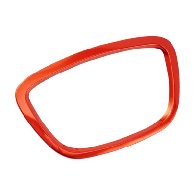Para A3 / A4L / A6L / Q3 / Q5 / Q7 / A8 Adesivo de Liga de Alumínio Volante de Carro Decalque Decoração Interior de Modificação - Tipo Oval - Vermelho