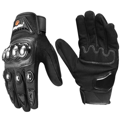 RIDING TRIBE MCS-29B Anti-fall Anti-slip Motorcycle Riding Gloves Outdoor Motocross Breathable Touch Screen Full Finger Gloves - Black/M