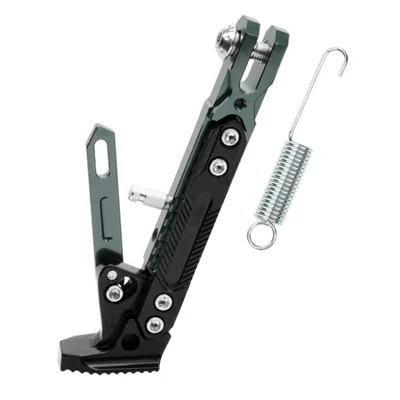 Motorrad-Aluminiumlegierung CNC-Seitenfußstütze Parksupport Verstellbarer Ständer - Titangrau