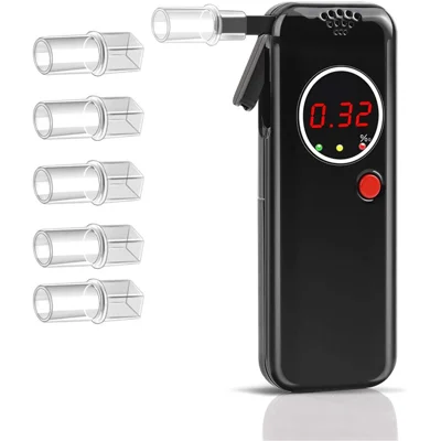 AD6000NS Professional LCD Screen Digital Breath Alcohol Tester Breathalyzer Alcohol Detector Drunk Driving Analyzer (Sem FDA, livre de BPA)