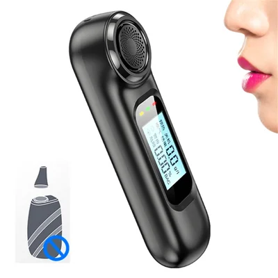 AM01 High Precision LCD-Bildschirm-Atemwegsblas-Alkohol-Konzentrationstester, USB-Aufladung, kontaktlos, Trunkenheitsfahrer-Breathalyzer-Detektor