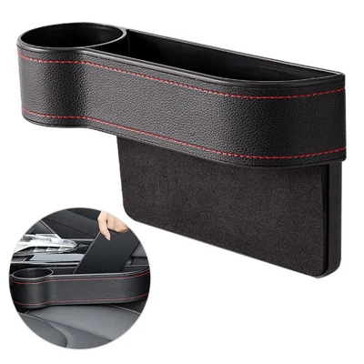 AC-ON-041 Autositz-Naht-Aufbewahrungsbox Multifunktionale Sitzspalten-Organizer Handy-Getränkehalter - Fahrerseite