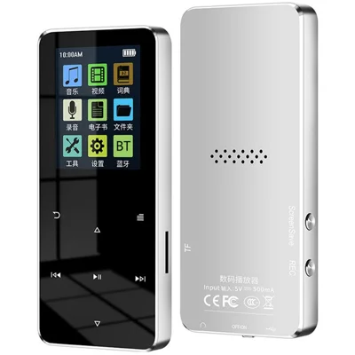 S308 64GB TF Card Touch Screen MP3 Sound Recorder Music Video MP4 Player with Dictionary (No Bluetooth-compatible Function) - Silver