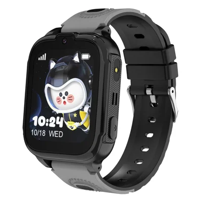 DH28 1.83 Inch Screen 4G Smart Watch for Kids GPS Locator SOS Calling Wristwatch (Europe  /  Asia  /  Africa Version) - Black