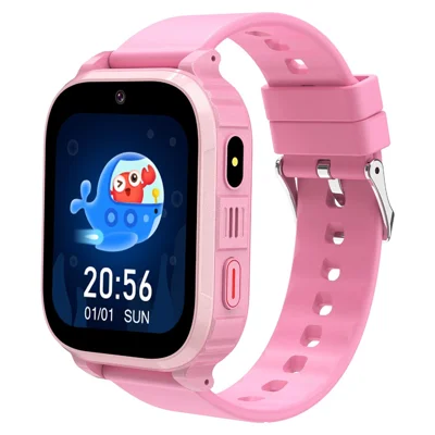 DH25 HD Camera 4G Video Call GPS Smart Watch for Kids 1.83 Inch IPS Screen SOS Emergency Wristwatch (Europe  /  Asia  /  Africa Version) - Pink