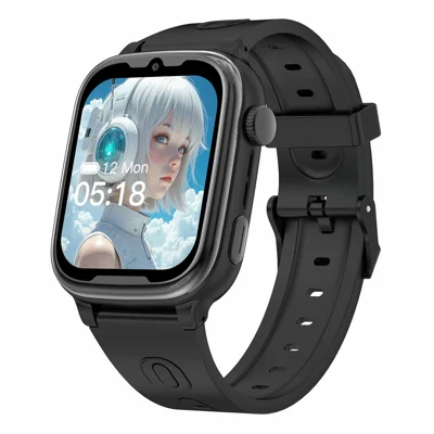 D18 1.83 inch Touchscreen 4G Kids Smartwatch GPS Positioning SOS Calling (Europe  /  Asian  /  Africa Version) - Black