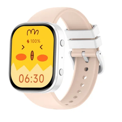 G05 1,88-Zoll-Smartwatch Bluetooth-Anruf, Herzfrequenz, Schlafmonitor, IP68 wasserdicht, Fitness-Tracker für Kinder, Jungen, Mädchen – Rosa + Weiß