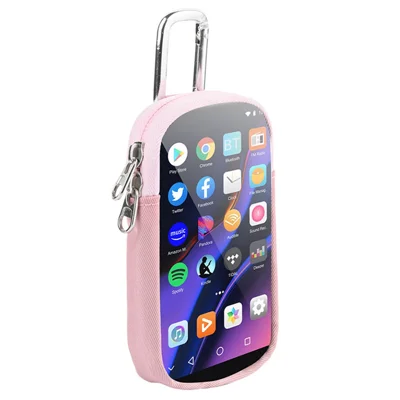 Clear Window Universal Protective Case for MP3 / MP4 Player Storage Bag - Pink