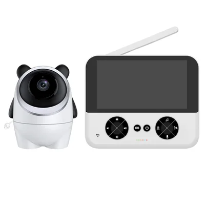 C5X 4.3-inch IPS Screen Baby Monitor 2 Way Voice 355-Degree Rotation Baby Security HD Video Camera - US Plug