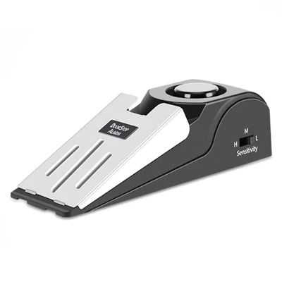 ABS + Stainless Steel Smart Door Stopper 120dB Anti-Theft Alarm for Hotel Home Office