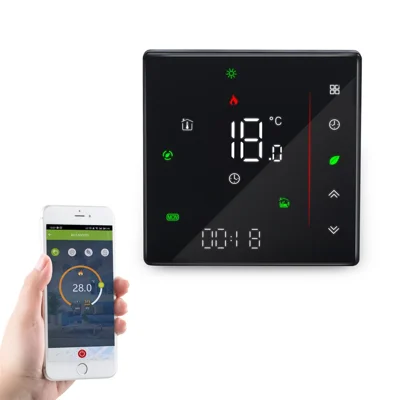 BHT-006GBW Electric Floor Heating Smart Thermostat Tuya App Control WiFi Controller Panel - Black