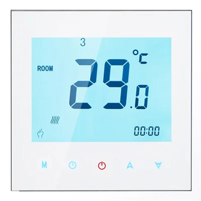 BHT-1000GB Electric Floor Heating Smart Thermostat Touch Screen Temperature Controller Panel - White