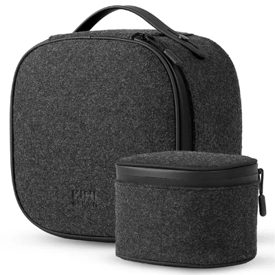 KIWI DESIGN QP05 Storage Case for Meta Quest 3 / 3S / 2 / Apple Vision Pro Headset Waterproof Carrying Bag with Pouch
