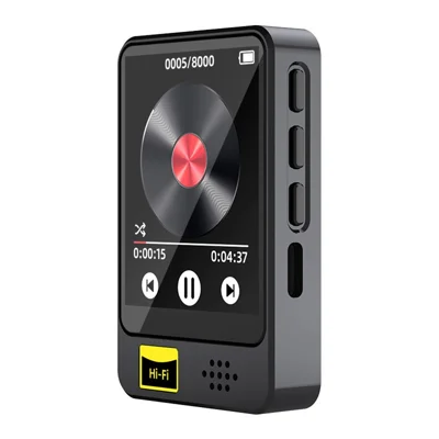 T5 1,77 tum Touchscreen MP4-spelare Bluetoothkompatibel radio E-boksläsare Rekordspelare (med 64G TF-kort)