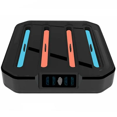 KJH KJH-NS2-026 For Nintendo Switch 2 Controller 4 in 1 Charging Dock Station with Colorful LED Indicator - Black
