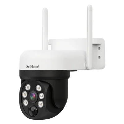 SRIHOME DH006 Outdoor Solar Powered Wireless Security Camera 4MP HD PIR Motion Detection Night Vision Cam - EU Plug