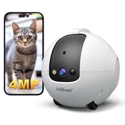 SRIHOME DH013 Pet Camera 4MP HD WiFi Pet Monitor with Phone APP Two-Way Audio Night Vision IP Camera