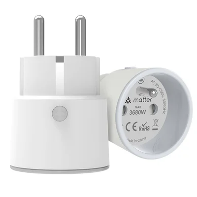 NEO NAS-WR07WM Tuya Matter WiFi Smart Plug 16A RF Plug Smart Socket con misurazione della potenza per Apple / Google / Amazon