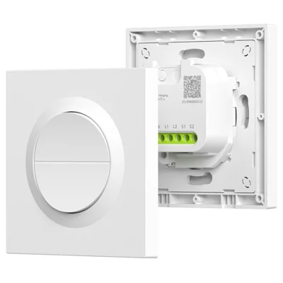 SONOFF Orb-ZBW2 MINI-ZB2GS-E Zigbee Smart Wall Switch Dual Channel Home Automation Signal Extender - White