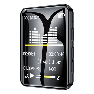 MROBO A7 1.77 Inch TFT Touch Screen MP3 Player Portable Music Player Bluetooth-compatible Mini Walkman with 16GB TF Card - Black