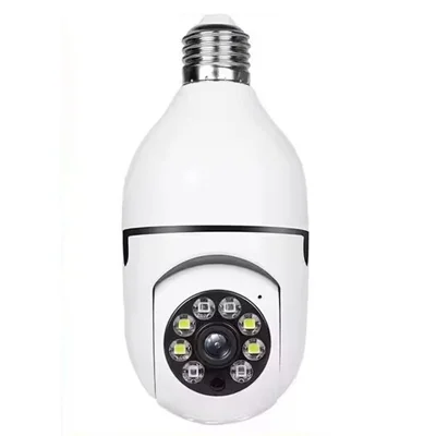 E27 Bulb Camera 360 Degree Pan 1080P Full HD Wireless Security Monitor Night Vision WiFi Camera - White